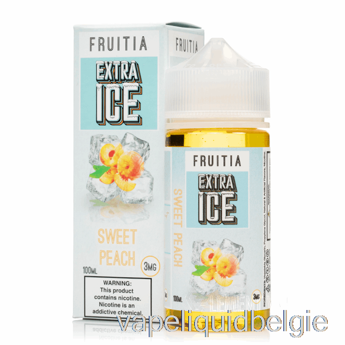 Vape Vloeistof Zoete Perzik - Extra Ijs - Fruitia - 100ml 3mg